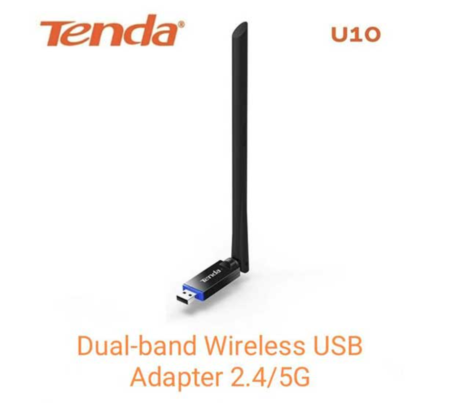 Tenda AC650 U-10 Wireless Dual Band High Gain USB Adapter