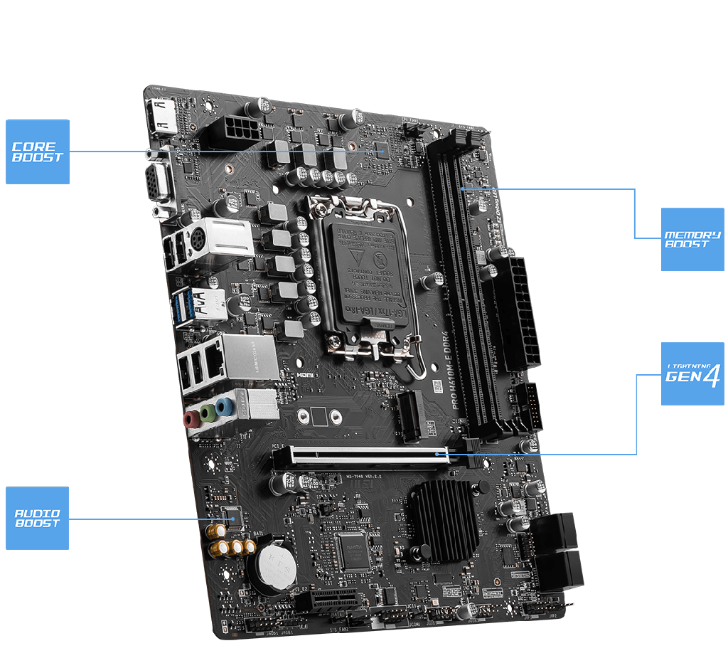 MSI Pro H610M-E DDR4 Motherboard