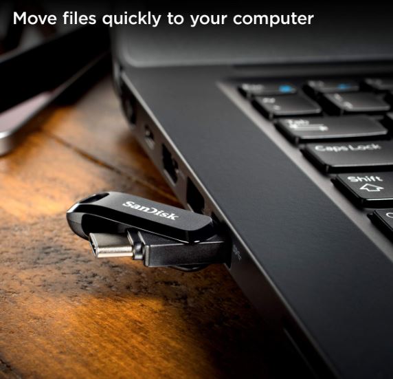 SANDISK Ultra Dual USB 3.1 Type-C 64GB Flash Drive SDDDC3
