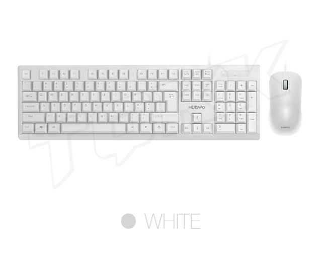 NUBWO NKM-628 Wired Keyboard &amp; Mouse Combo Set ( Mint, Pink, White)