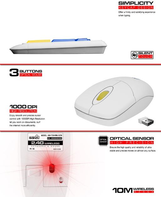 SIGNO KW 770+WM 107 2.4G Wireless Keyboard &amp;Mouse