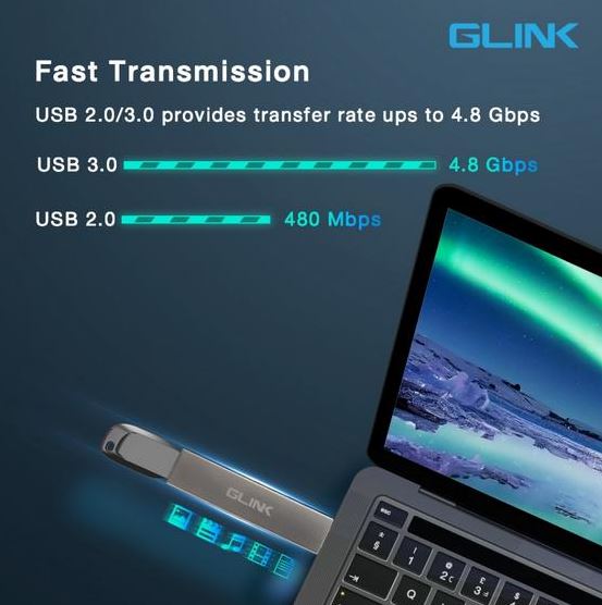 GLink GL-031 3 in 1 USB-C Hub/Multiple/OTG