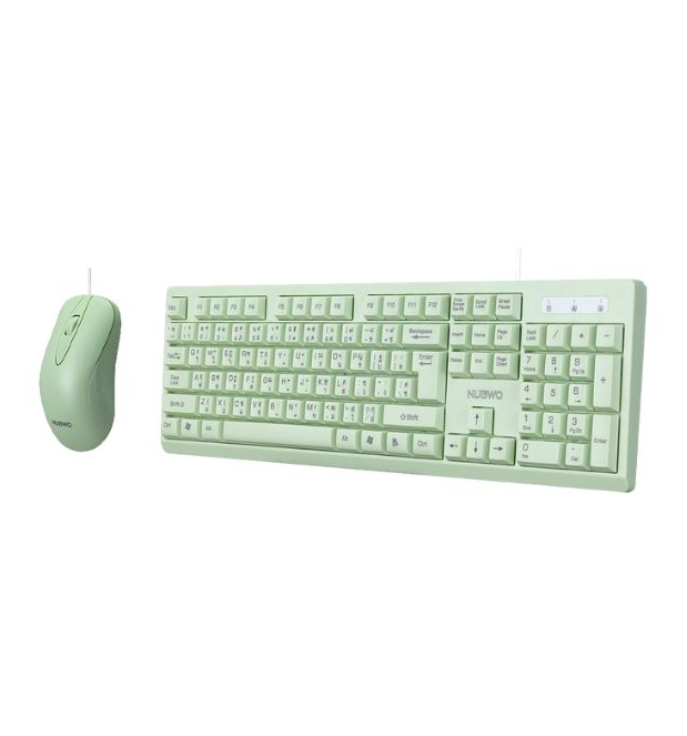 NUBWO NKM-628 Wired Keyboard &amp; Mouse Combo Set ( Mint, Pink, White)