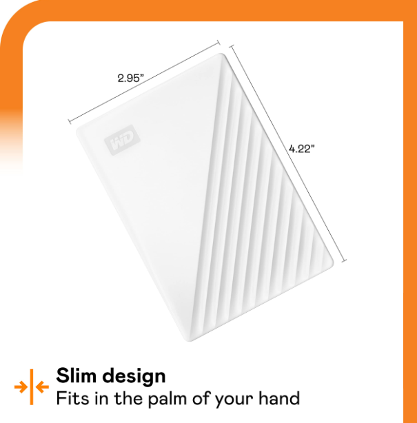 WD My Passport 2TB External Hard Disk (White)