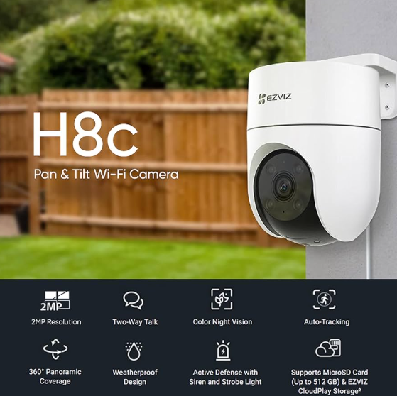 EZVIZ H8C 2K WIFI Smart Home Outdoor Camera