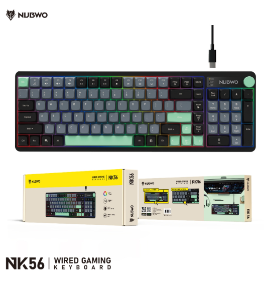 NUBWO NK56 Rubber Dome Keyboard (Black)