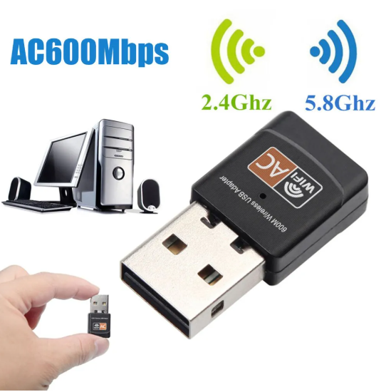 USB Wifi Adapter 600 Mbps (Without Antenna)