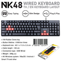 NUBWO NK48 USB Wired Keyboard (ENG/THAI Layout)