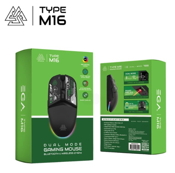 EGA TYPE M16 BT&amp; Wireless Gaming Mouse