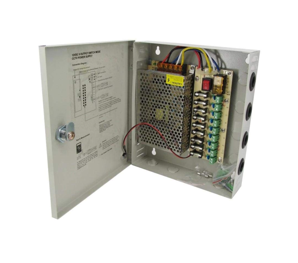9Ch 15Ah 12V DC Box (NC) Power Supply