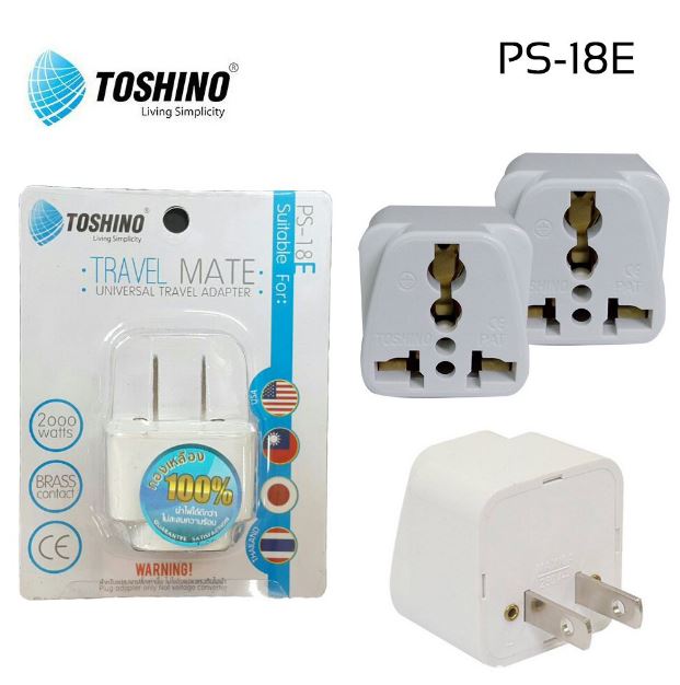Toshino PS18E Travel Mate Universal Adapter (Flat)