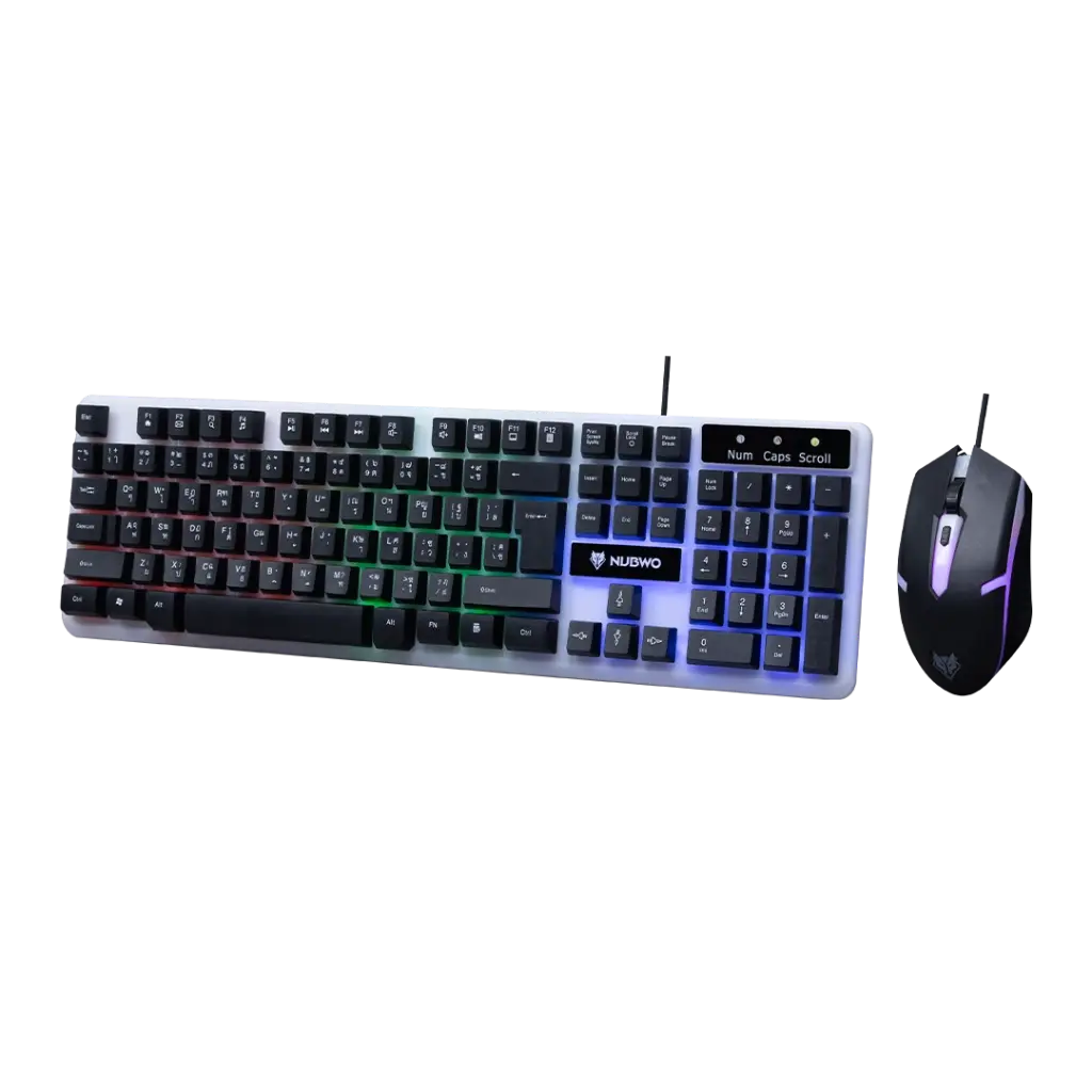 Nubwo NKM635 Wired Keyboard + Mouse RGB Combo