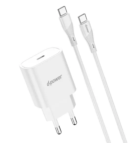 d-power AP-24 20W Charger and Data Cable (USB-C to USB-C)