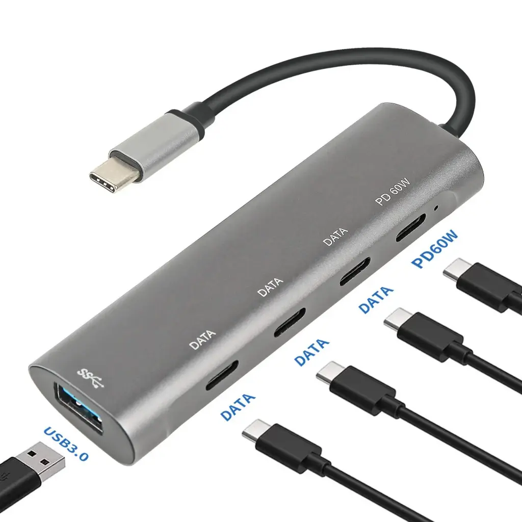 USB-C to PD Hub 5 in 1 