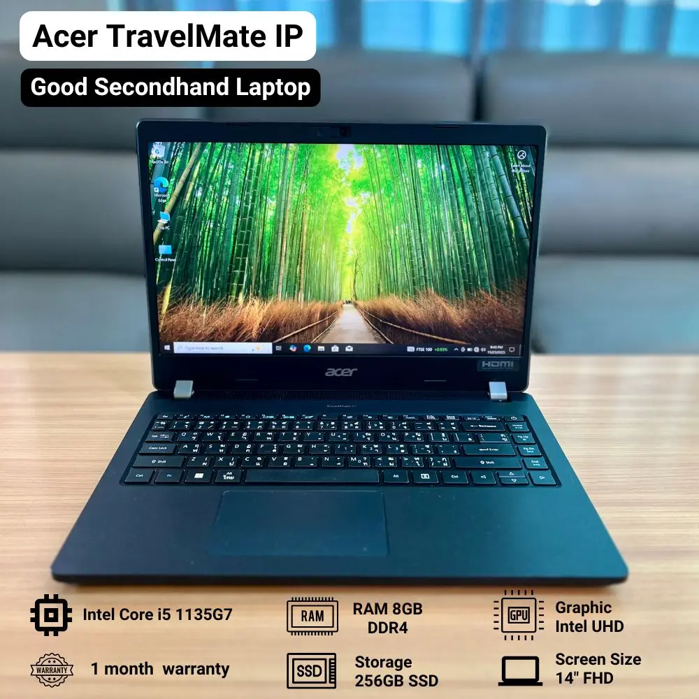 Acer TravelMate IP (i5 11th Gen, 8GB, 256GB, 14")Balck