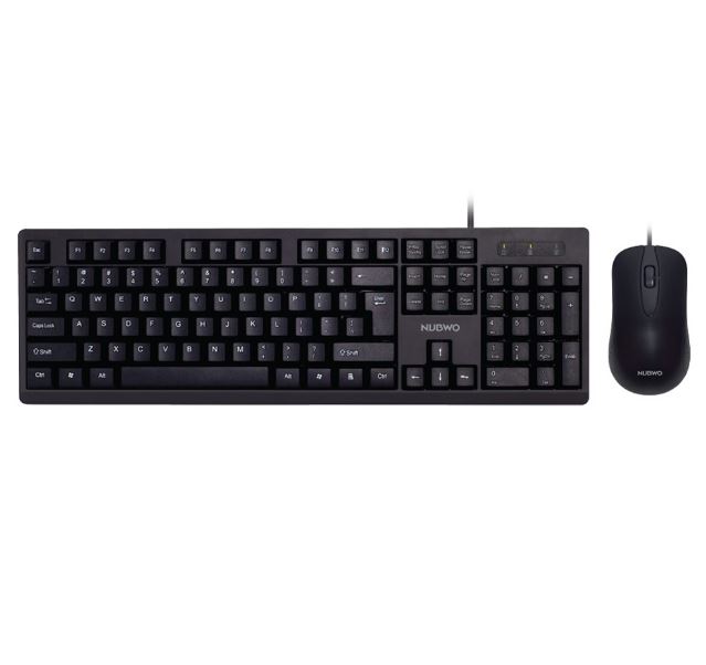 NUBWO NKM-628 Wired Keyboard &amp; Mouse Combo Set (Black)