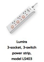 Lumira LS-403 Power Strip (3 Ports, 5m)