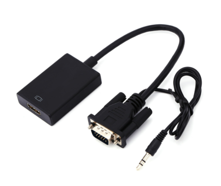 HDMI to VGA and Audio Adapter with Audio Cable