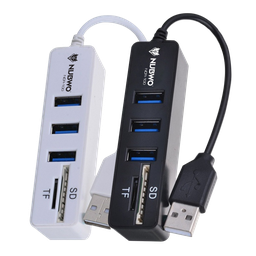 [139048] Nubwo NCR-100 3 Ports USB Hub and Card Reader Combo (SD, TF, 2.0 USB))