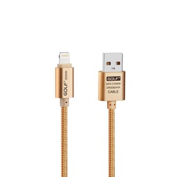 [145129] GOLF GC-101 IPhone USB Cable (Gold/Silver)