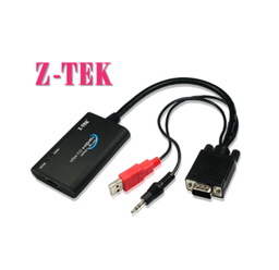 [129080] Z-TEK VGA+Audio to HDMI cable