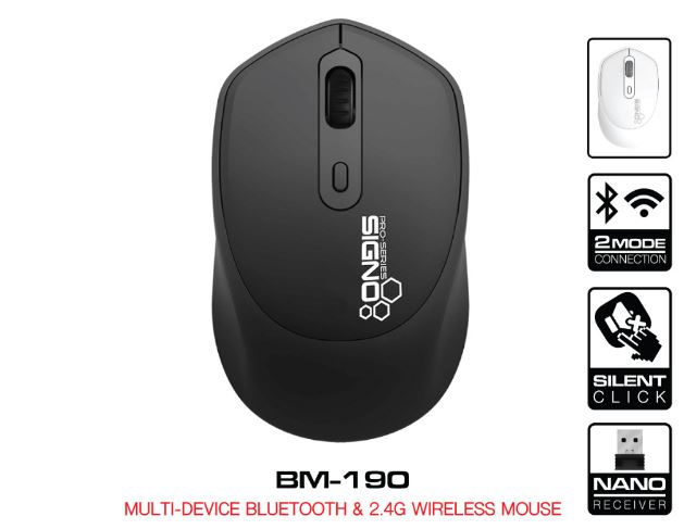SIGNO BM-190 Bluetooth/Wireless Mouse