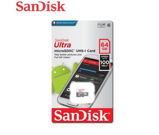 SANDISK Ultra microSDXC UHS-1 Card 64GB(SDSQUNR-GN3MN)