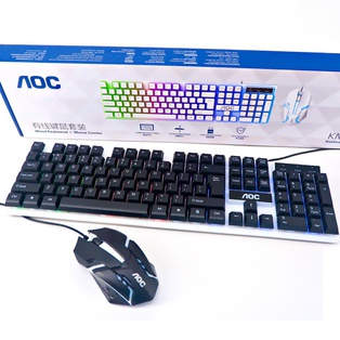 AOC KM100 RGB Wired Keyboard+Mouse Combo