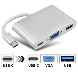 [C00049] Type-C to 3in 1 ( VGA , USB, Type-C)