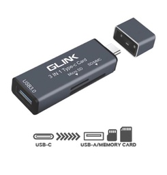 [105091] G-Link GL-044 (3 in 1)Type-C Card Reader