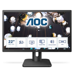 [125064] AOC 21.5&quot; Monitor Slim 22E1HM ( HDMI /VGA)