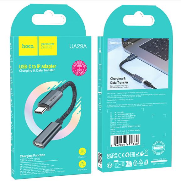 Hoco UA 29A  TypeC male to iP female Adapter