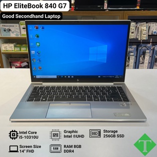 HP EliteBook 840 G7 (i5 10th, 8GB, 256GB SSD, 14", Silver)