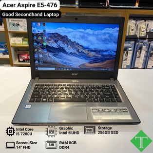 Acer Aspire E5-476 (i5-7th, 8GB, 256GB SSD, 14", Black)