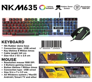 Nubwo NKM635 Wired Keyboard + Mouse Combo