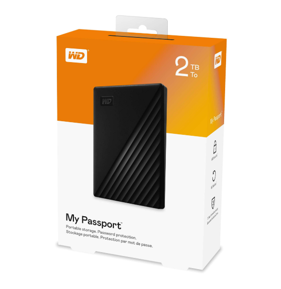 WD My Passport 2TB External Hard Disk(Black)