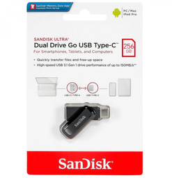[124030] SANDISK 256GB Ultra Dual USB 3.2 Type-C (USB-C &amp; USB-A) Flash Drive