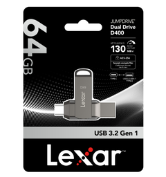 [124031] LEXAR D400 USB 3.1 Type-C/A 64GB Flash Drive