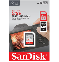 [124039] SANDISK Ultra SD Card 160MB/s SDXC UHS-1 Card 128GB (SDSQUNB-GN6IN)