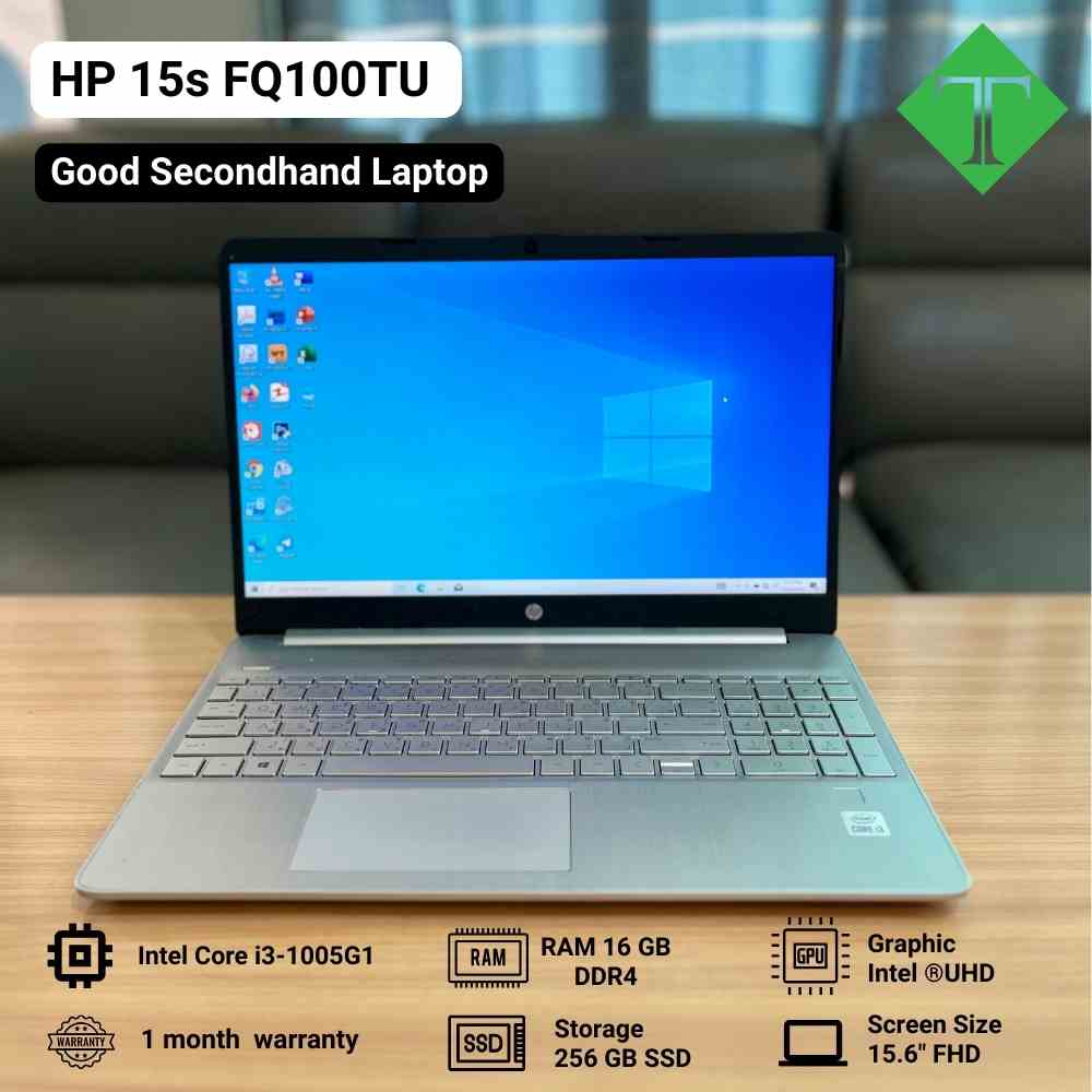 HP 15s FQ100TU (i3-1005G1, 16GB, 256GB, 15.6")Silver