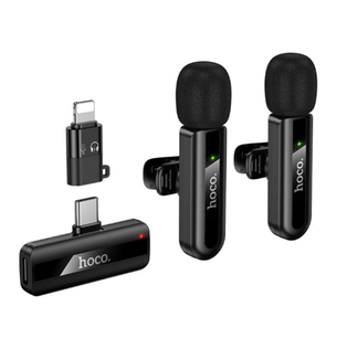 HOCO L20A Wireless Mircrophone DUAL-MIC (with USB-C to iPhone Adapter)