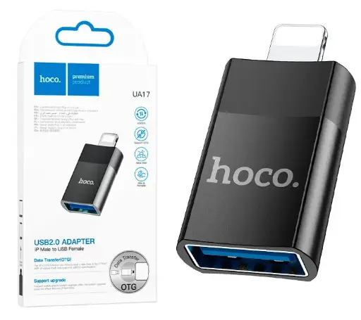 [103312] HOCO UA17 iP Male to USB Female OTG Adapter