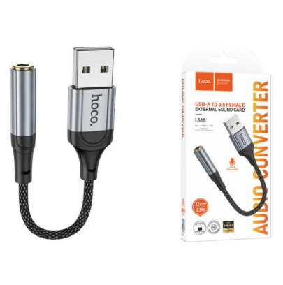 HOCO LS36 USB-A to 3.5 Female External Sound Card