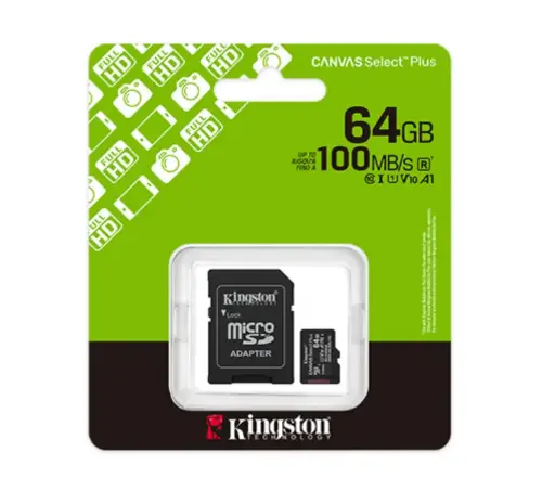 [124043] Kingston Data Micro SD Card 64GB Canvas Select Plus (SDCS3)