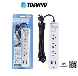 [109439] Toshino S0-33 Multi 3 Socket 2 USB 3M