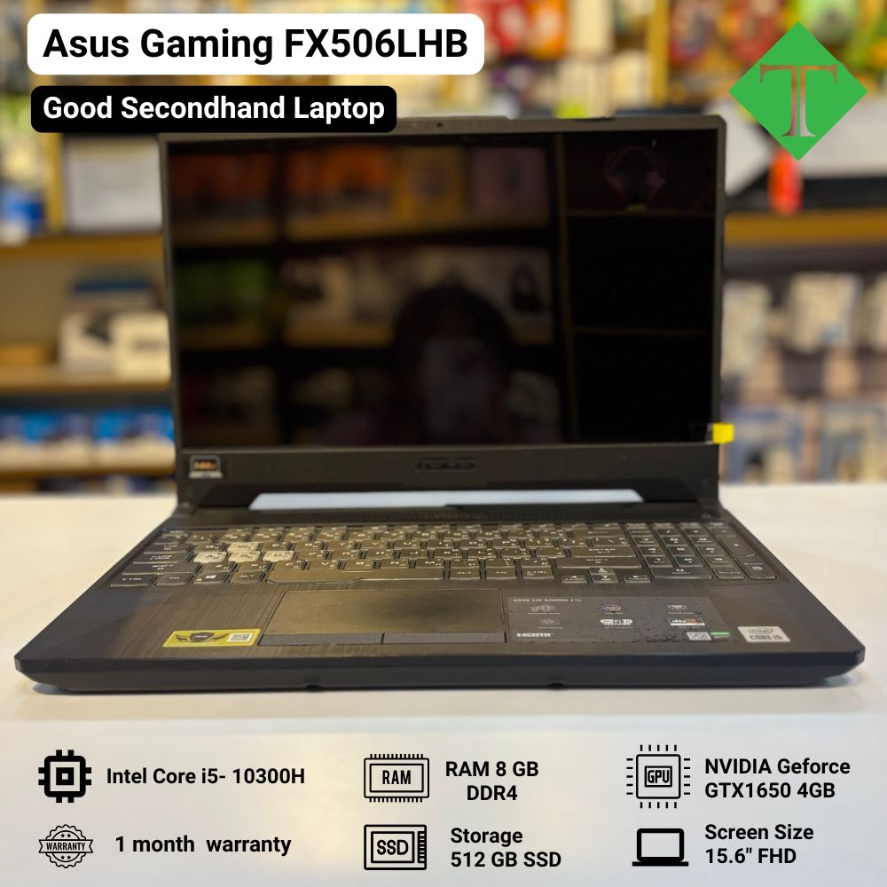 Asus Gaming FX506LHB (i5- 10300H, 8GB, SSD 512GB, GTX1650 4GB, 15.6") Black