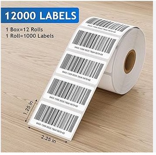 Barcode Label Sticker 25x12 (5000 pcs) Direct Thermal