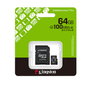 Kingston Data Micro SD Card 64GB Canvas Select Plus (SDCS3)