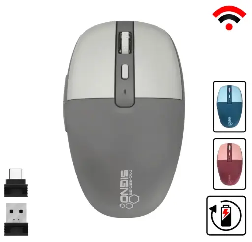 [P000104] SIGNO BM-193 Bluetooth & Wireless (USB-A, USB-C) Mouse