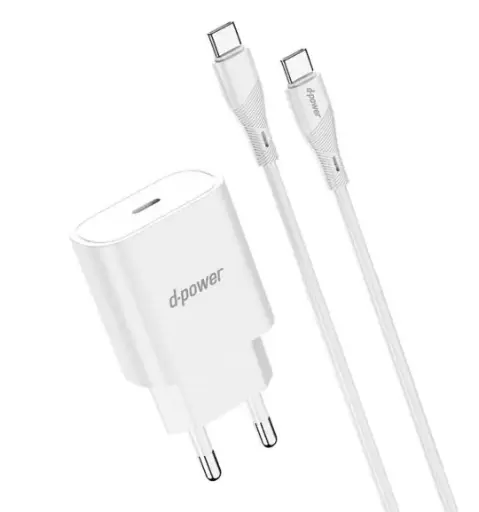 [200250] d-power AP-24 20W Charger and Data Cable (USB-C to USB-C)